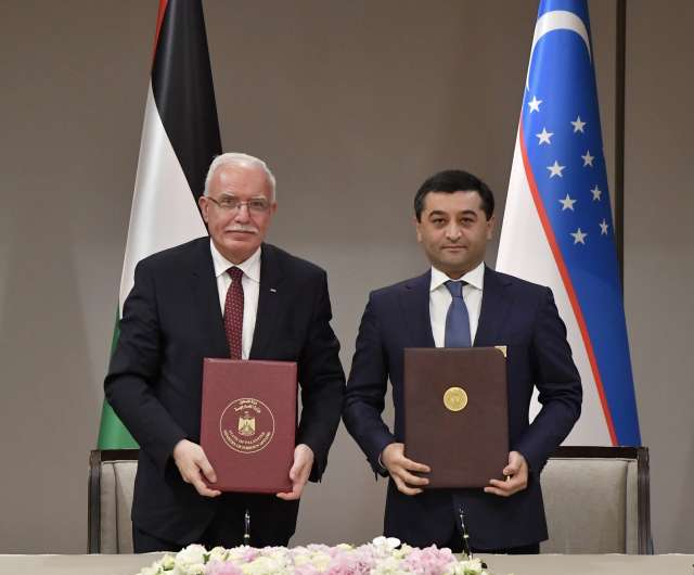 Foreign Minister of Uzbekistan met with the Minister of Foreign Affairs of Palestine