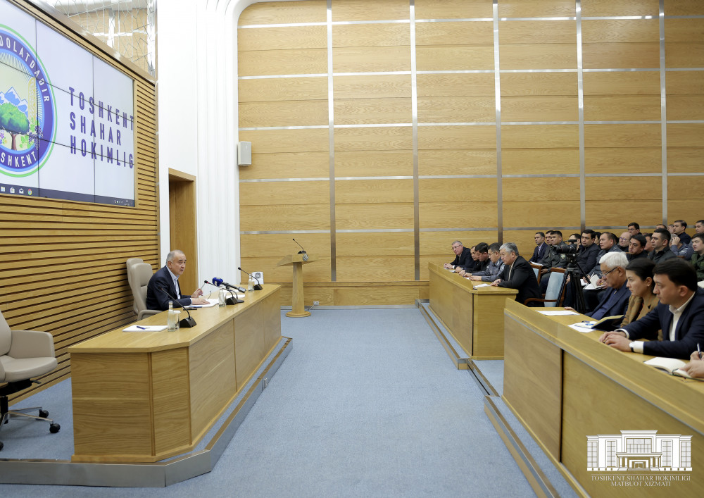Toshkent shahar hokimi J.Ortiqxoʼjayev, hokim oʼrinbosarlari va qator boshqarmalar boshliqlari ishtirokida yigʼilish boʼlib oʼtdi